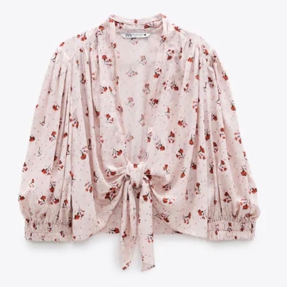 NEW Zara tie crop blouse - Picture 8 of 14